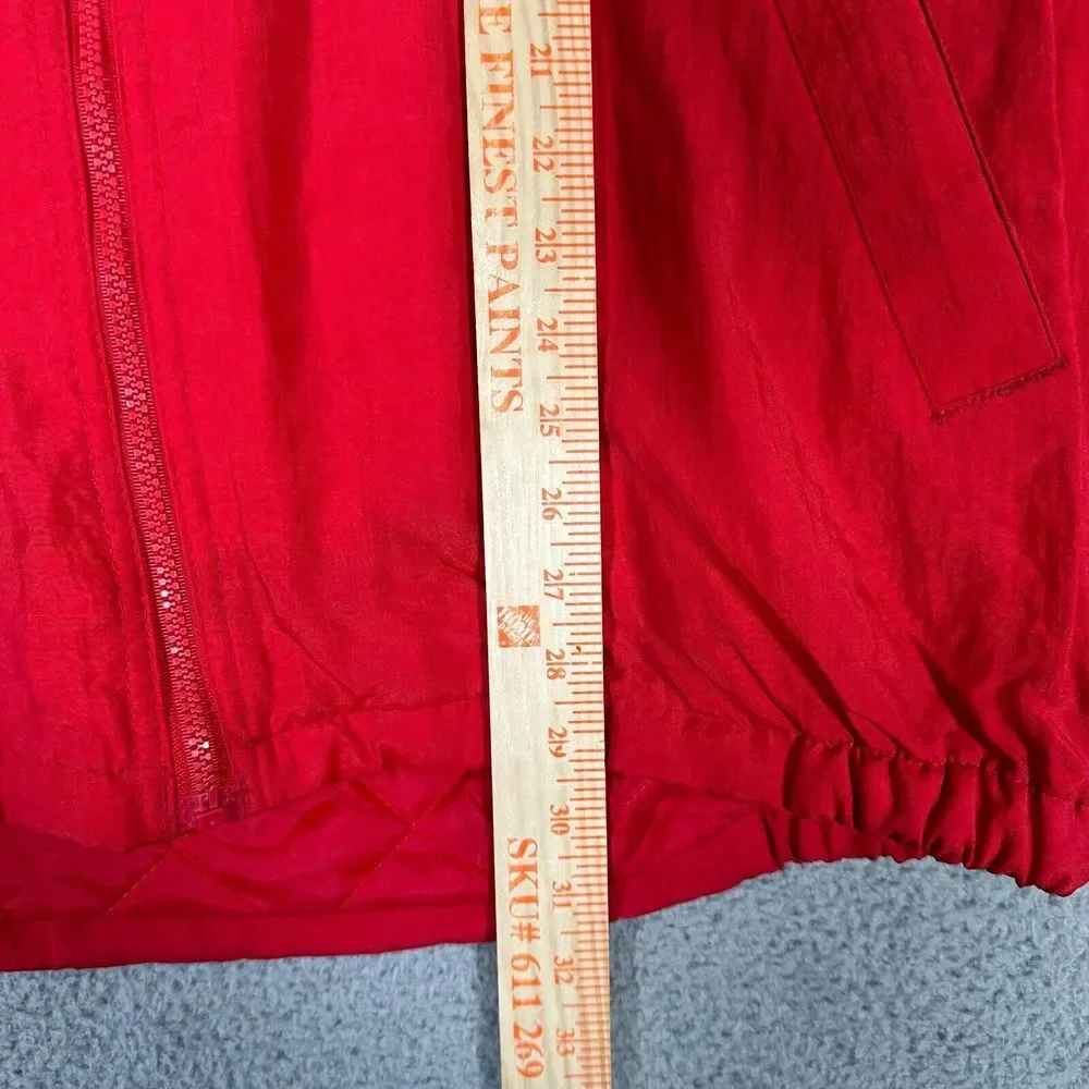 Vtg Ohio State‎ Buckeyes Jacket Adult Large Red Starter Full Zip Quilted Lined